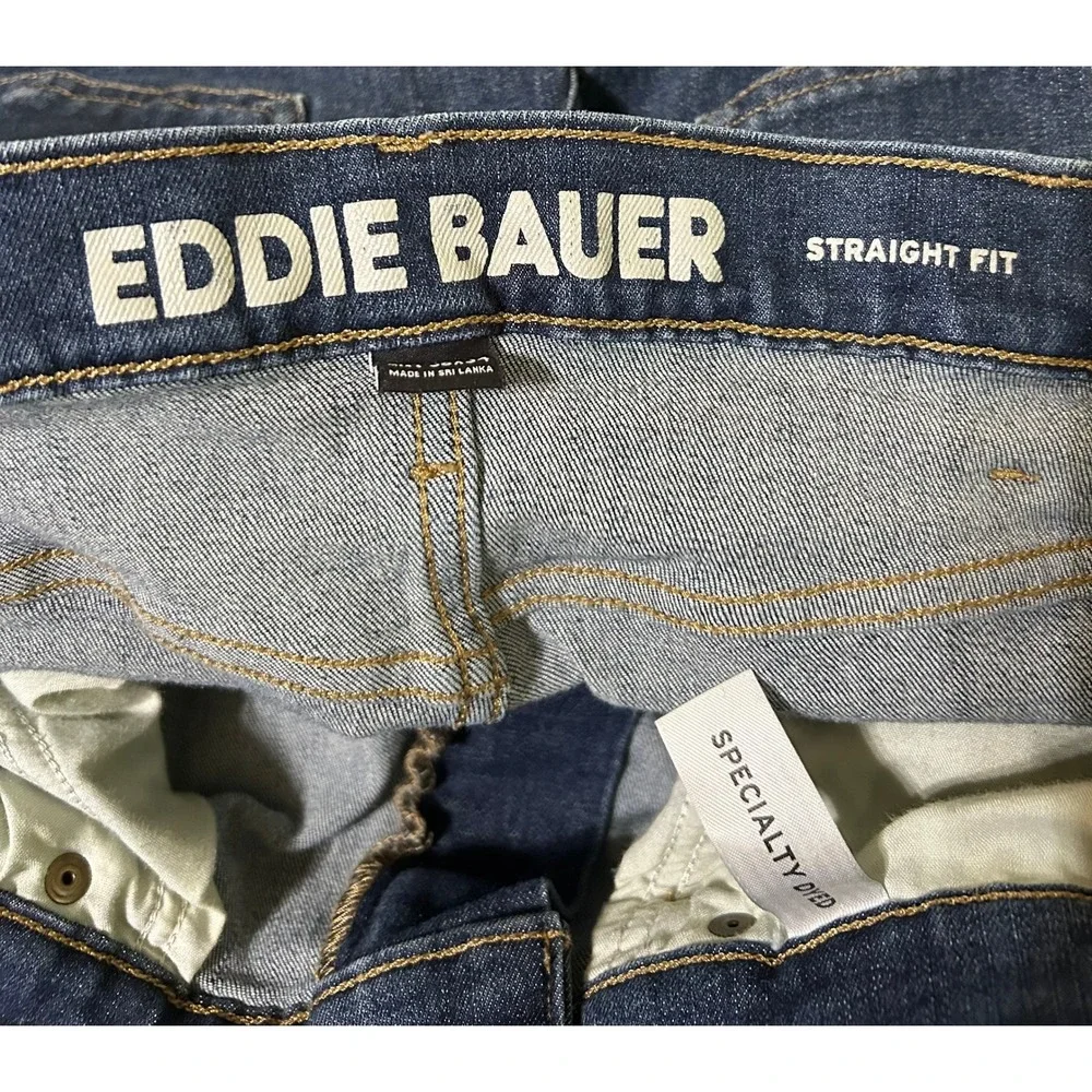 Eddie Bauer Straight Fit Jeans Mens 36x34 Blue Denim Classic Rugged Normcore